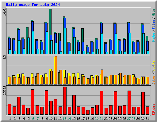 Daily usage for July 2024
