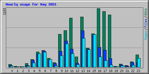Hourly usage for May 2021