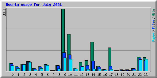 Hourly usage for July 2021