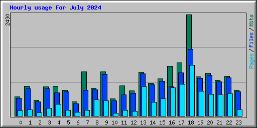 Hourly usage for July 2024