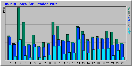 Hourly usage for October 2024